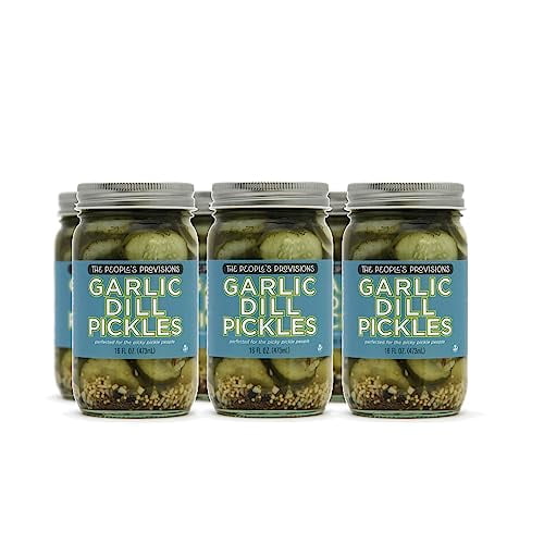 Garlic Pickles 16Oz Crunchy, Sour, Garlic Pickle Chips (6Pack