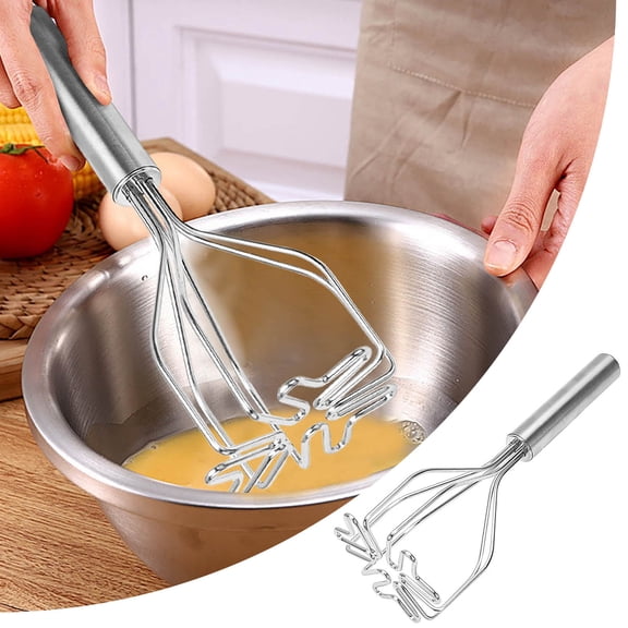 Garlic and Potato Masher Set for Kitchen Efficiency Stainless Steel Ground Beef Masher Multifunctional Food Masher Utensil Tostones Masher Grater Tool Silver,25.7x9.5cm,Silver