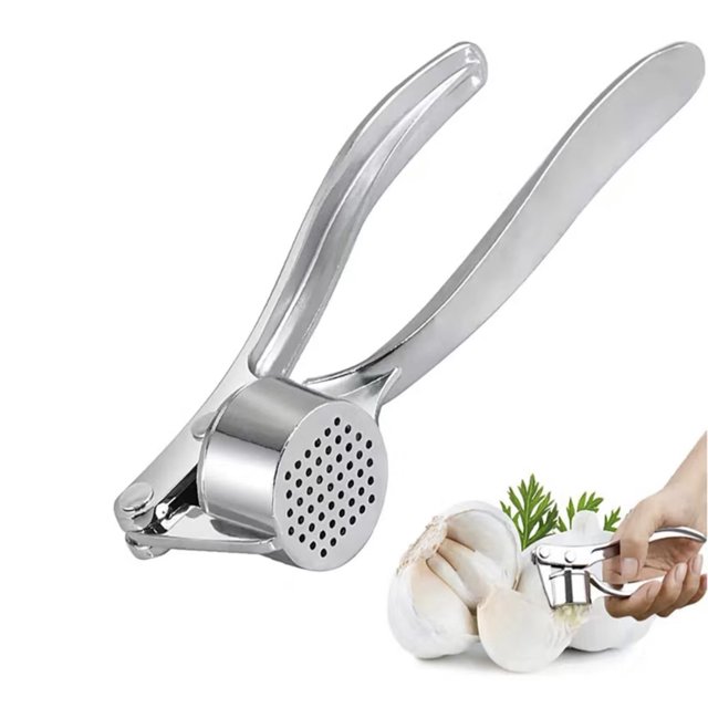 Garlic Press 2 in 1 Professional Zinc Alloy Garlic Mincer Ginger
