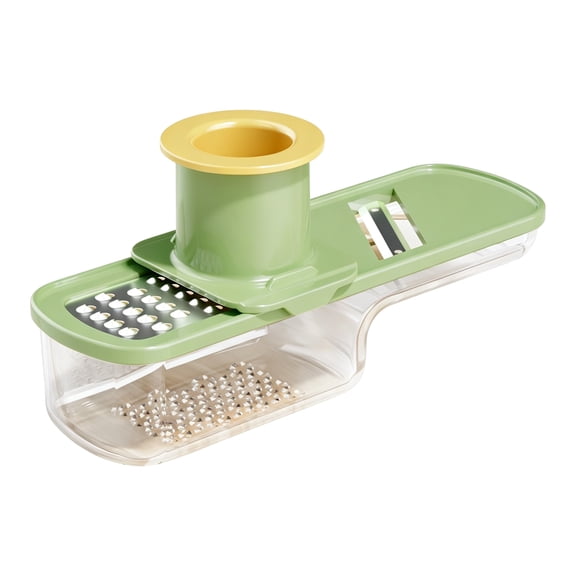 Garlic Press, 3-in-1 Multifunctional Green Kitchen Gadget, 1 Pack Manual Garlic Mincer Grater Slicer, for Mashing Garlic Ginger Minced Meat Prepping Daily Home Restaurant Cooking Meals