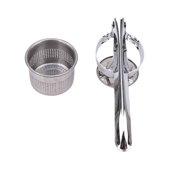 Garlic Press Manual Fruit Juicer Stainless Steel Vegetable Water Dispenser Multi-Functional Kitchen Tool for Garlic Crushing Citrus Juicing and Veggie Extraction Easy-Clean Home Cooking Essential