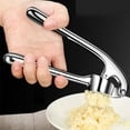 thumbnail image 1 of Garlic Press, Manual Garlic Masher, Plastic Construction, Compact Design, Easy Squeeze Mechanism, for Garlic, Ginger, and Herbs, 1-piece, White, by FAJHHA, 1 of 8