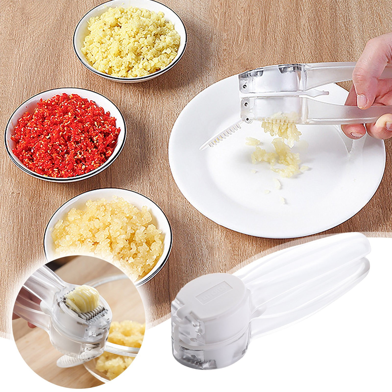 Garlic Press Masher Garlic Crusher Peeler Chopper Garlic Masher