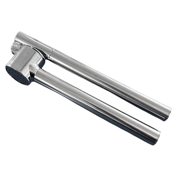 Garlic Press, Premium Rust Proof Kitchen Garlic Mincer Crusher Squeezer with Handle, Ginger Crusher with Good Grip, Easy to Clean, 7X2In (1Pcs) White