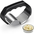 thumbnail image 1 of Garlic Press Rocker Stainless Steel Garlic Crusher 2-in-1 Easys Kitchen Gadget For Effortless Smashing, 1 of 6