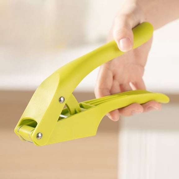 Garlic Press and Slicer 2 in 1, Multipurpose Garlic Press and Slicer Rust Proof & Dishwasher Safe Professional Garlic Mincer Tool, Ergonomic Handle-Garlic Slicer
