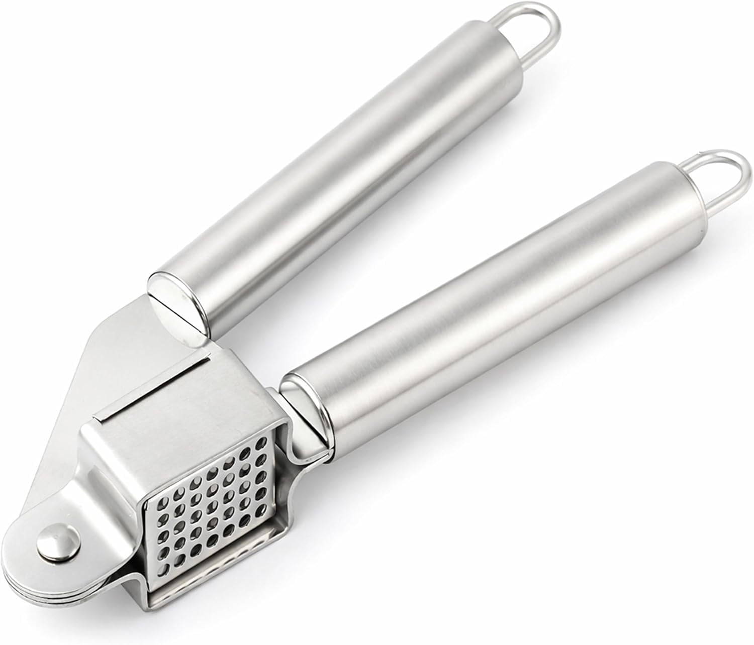 Garlic Press Stainless Steel Heavy Duty | Ergonomic Easy-Press Garlic Mincer for Arthritis & Weak Hands | Easy to Clean, Dishwasher Safe Manual Garlic Crusher for Home Kitchen