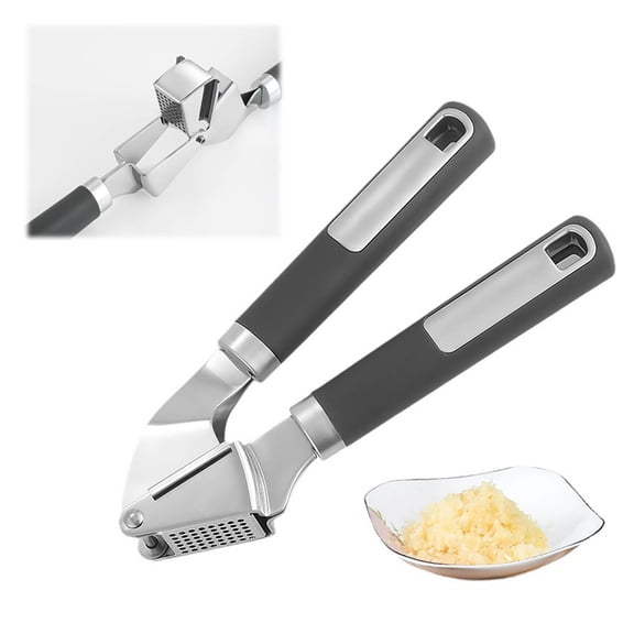 Garlic Press Stainless Steel Manual Crusher | Heavy-Duty Garlic Mincer Tool | Compact Easy-Squeeze Ergonomic Design | Dishwasher Safe Kitchen Gadget | 1 Pack