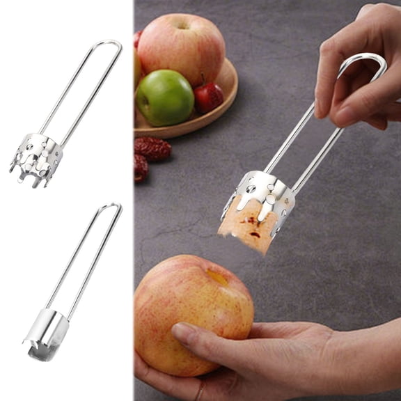 Garlic Pressing Tool for Kitchen - Stainless Steel Pepper Corer for Peppers and Fruits - Upgraded Multifunctional Kitchen Gadget for Easy Clean and Core Removal