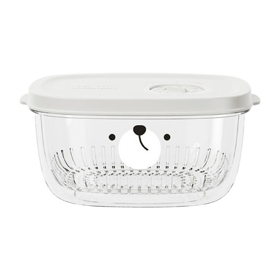 Garlic Storage Box under $5! Xqxayjr Shallots Ginger Garlic Storage Box, Refrigerator Fresh-Keeping Container with Drain Basket, Food-Grade Vegetable Prep Box