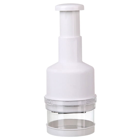 Garlic and Food Chopper for Vegetables - Handheld Veggie Cutter for Garlic Onion Nut Chopping Kitchen Chopper with Dishwasher Safe Design, White