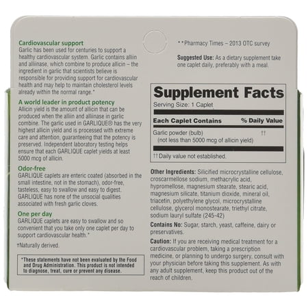 Garlique Caplets 30 Tablets (Pack of 3)