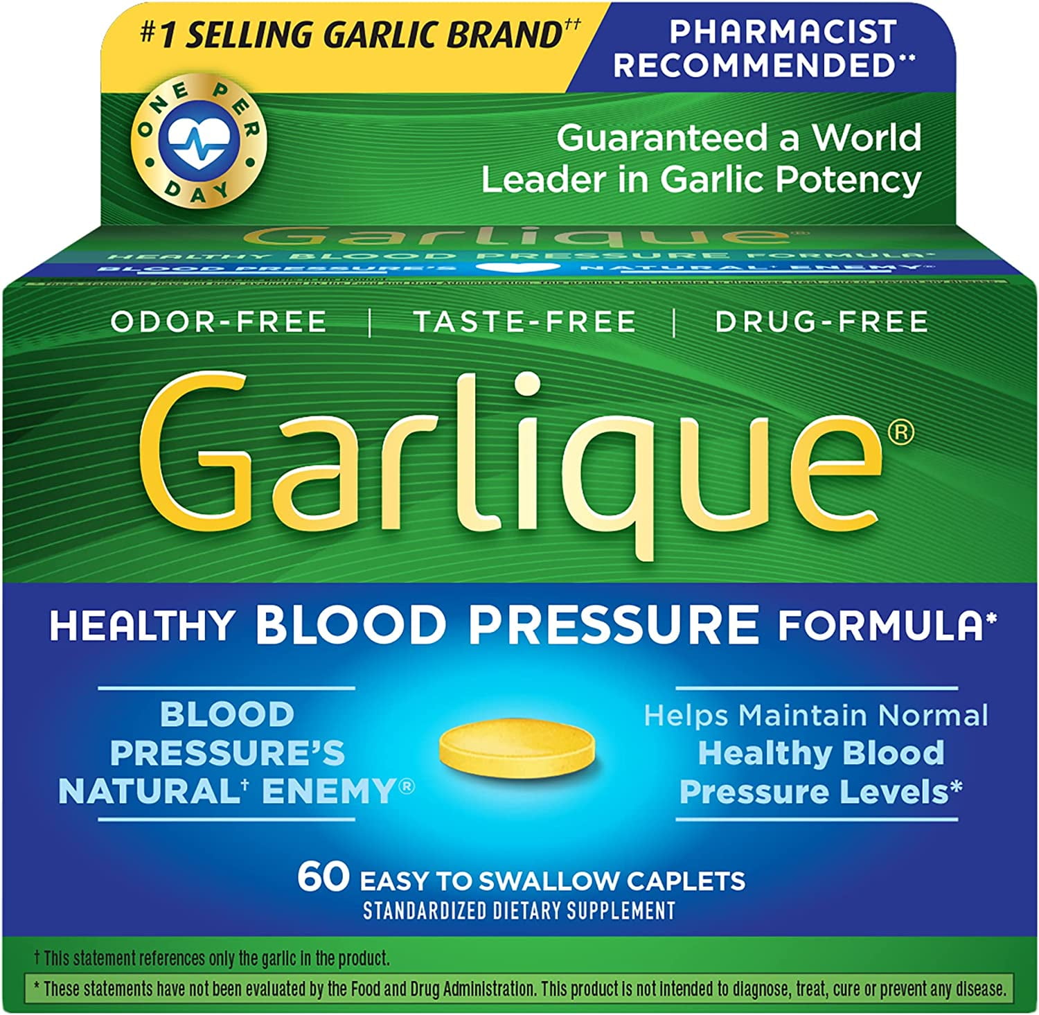 Garlique Garlic Extract Supplement, Healthy Blood Pressure Formula