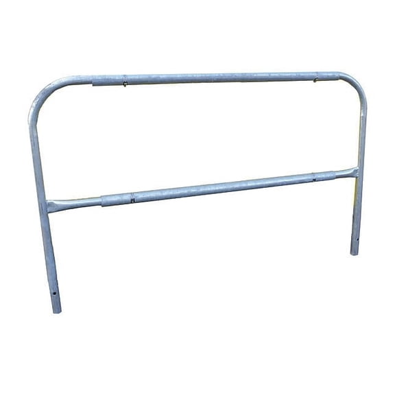 Garlock Safety Systems Guardrail,10 ft. L,Steel,Adjustable,Gray 409287