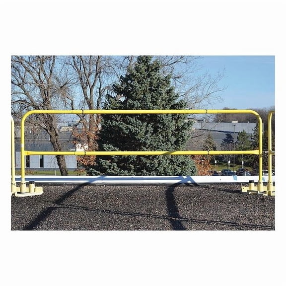 Garlock Safety Systems Guardrail, 90" L, Steel, Adjustable, Yellow 409284