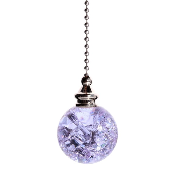 Garloy Decorative Ball Pendant Chain Extender,Ceiling Fan Pull Chain,Ceiling Fan Chain Pulls,Fan Pull Chain Extension,Fan Pulls for Ceiling Fans,Extension Pull String for Ceiling Fans,Purple,1PC