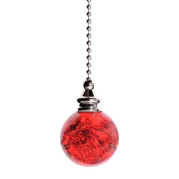 Garloy Decorative Ball Pendant Chain Extender,Extension Pull String for Ceiling Fans,Ceiling Fan Chain Pulls,Ceiling Fan Pull Chain,Fan Pulls for Ceiling Fans,Fan Pull Chain Extension,Red,1PC