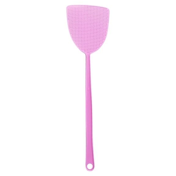 Garloy Manual Plastic Flyswatter,Plastic Manual Fly Swatter,Vibrant Colorful Bug Swatters,Fly Swatter,Manual Fly Swatters Mesh Head,Long Handle Flyswatter,Work for Indoor and Outdoor,Pink,1PC,17.5"