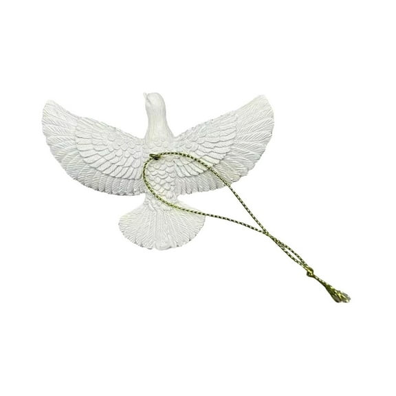 Garloy Peaceful Dove Gift for Friend Turtle Doves Gift White Resin Flying Bird Gift for Someone Special Turtle Doves Ornaments Valentine Decor Friendship Doves Hanging Decor 1PC 3.5"x2.4"