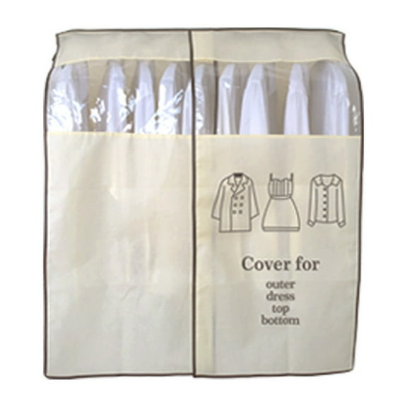 Garment Bag under $5! Xqxayjr Clothing Storage Bags with Window, Transparent Garment Covers for Suit Dress, Non Woven Dust Proof Hanging Closet Organizer