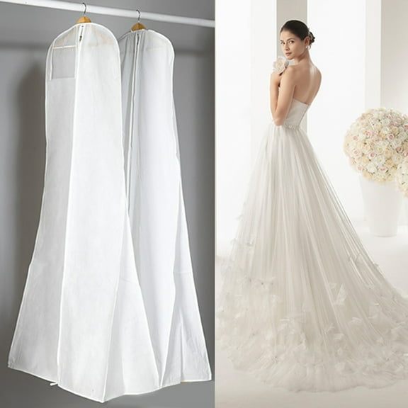 Garment Bag Breathable Extra Large Non-woven Fabric Wedding Gown Dress Garment Bag for Home