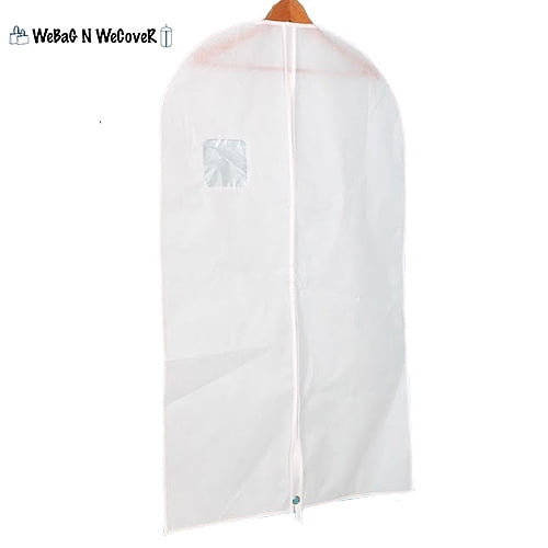 Garment Bag Business Space Saving Closet Storage Men and Women Suit Bag Bedroom Supplies Hoco Dress Cover White 24x42 Single Pack