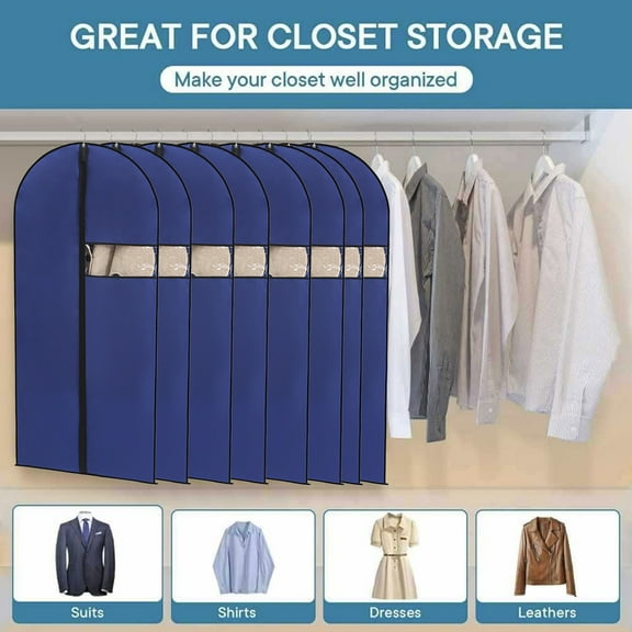Garment Bag Suit Bag For Closet Storage And Travel Foldable Garment Bag For Hanging Clothes Travel Suit Bag For Suits Skirts Coats Jackets Shirts Suit Bag