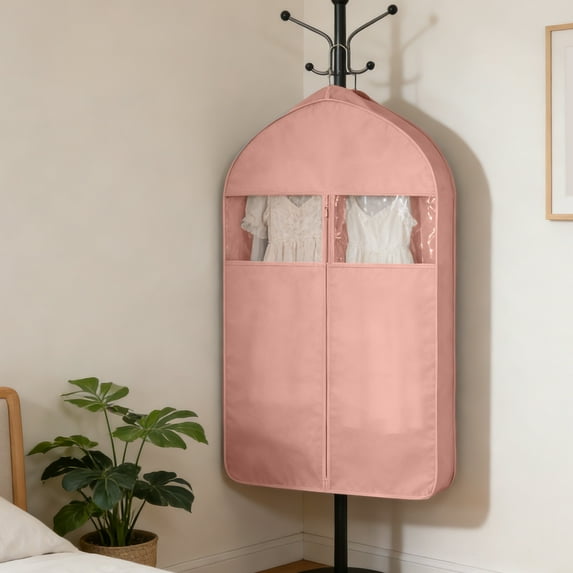 Garment Bag, Travel Garment Bag, Hanging Clothes Storage Cover With Transparent Window For Wardrobe And Travel, Foldable Suit Jacket Storage Bag