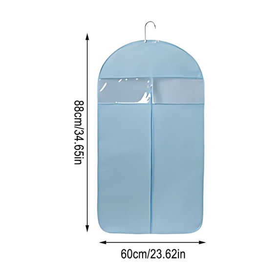 Garment Bag for Hanging Clothes, Clear Transparent Suit & Coat Cover with Zipper, Dust-Proof Closet Wardrobe Storage