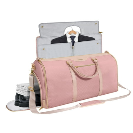 Garment Bag for Travel, Carry On Garment bag, Convertible Duffel Bag with Shoe Compartment, Perfect for Business Trips and Weekend Getaways