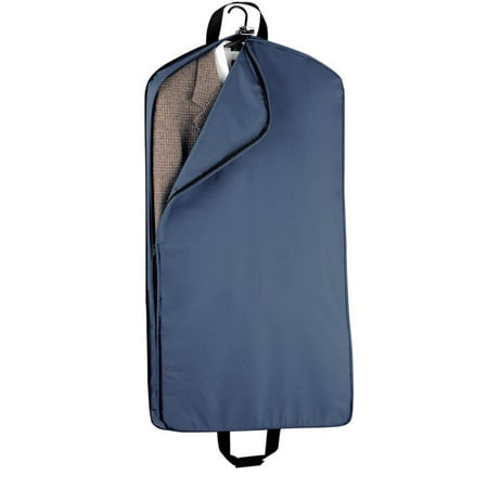 Garment Bag w Pocket in Navy Blue (42 in.)