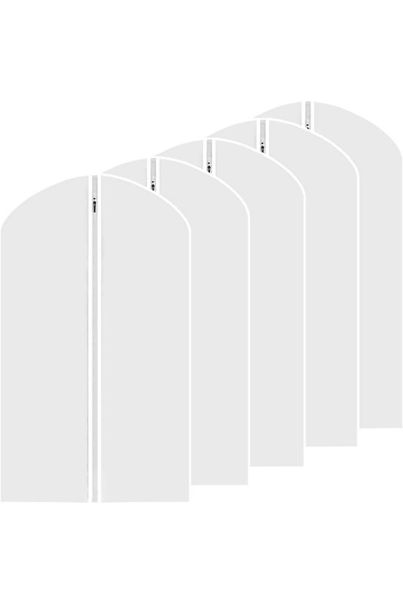Garment Bags 5 Pack 40" X 24" for Hanging Clothes Travel Storage, Hanging Suit Bags Clothes Covers Garment Clothes Protectors With Zipper for Suits, Tuxedos, Dresses, Coats, Shirts