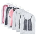 thumbnail image 1 of Garment Bags with Full Zipper for Hanging Clothes Storage Clear Clothes Protecting Lightweight Covers for Hanging Suit Bags Dress Bag for Closet Storage and Travel 24'' x 31'' 6pcs, 1 of 7