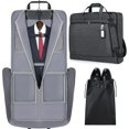 thumbnail image 1 of Garment Bags for Travel Carry  Garment Bag for  Clothes, Suit Bag for Business Trips with Shoes bag &  Strap,  Foldable Suit Luggage Bag for Men Women, Gray, 1 of 6
