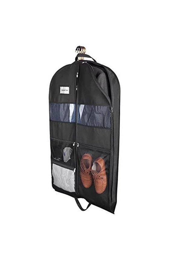 Garment Bags for Travel Heavy Duty 43" Hanging Suit Bag for Men Double Sides ...