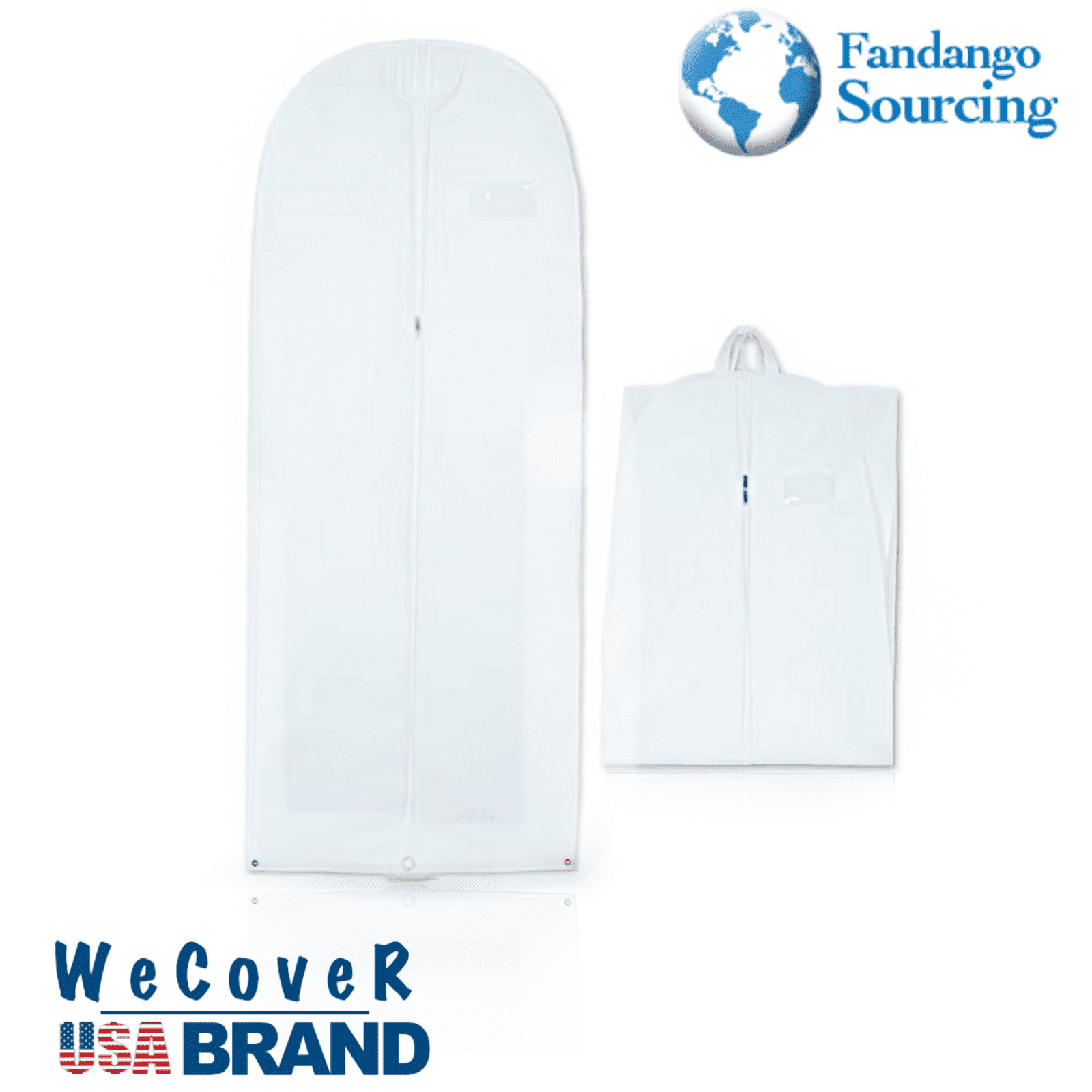 Garment Cover, Zippered Garment Bag, w/Handles & Snap Closure for Easy