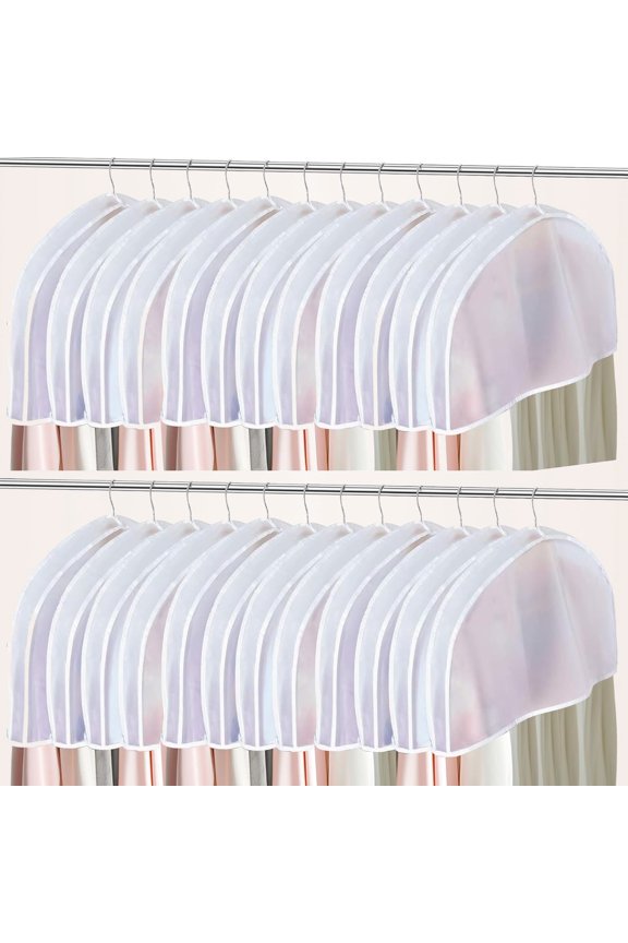 Garment Covers For Hanging Clothes, Shoulder Covers, Dust Covers, Suit Covers For Closet, Plastic Covers For Clothes, With Gusset