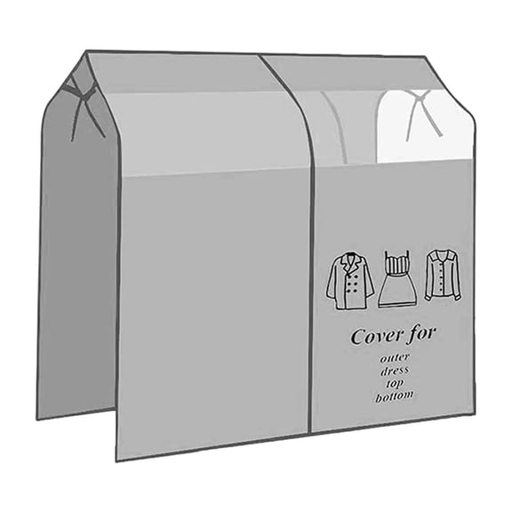 Garment Covers, Qyaukm Hanging Clothes Rack Cover Garment Rack Cover with Window Expandable Closet Protector for Coats Suits Dresses 3 Sizes Available