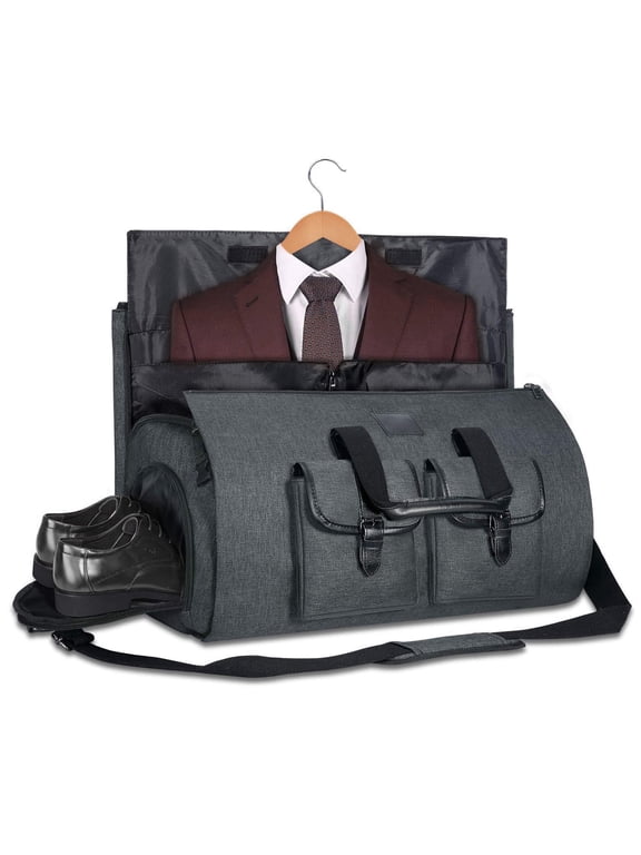 Garment Duffel Bag,45L Suit Bag Garment Bag with Shoe Compartment for Business Trips,Multifunctional Travel Bags for Women and Men