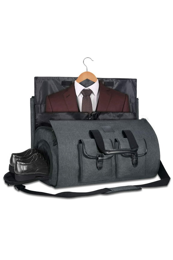 Garment Duffel Bag,45L Suit Bag Garment Bag with Shoe Compartment for Business Trips,Multifunctional Travel Bags for Women and Men