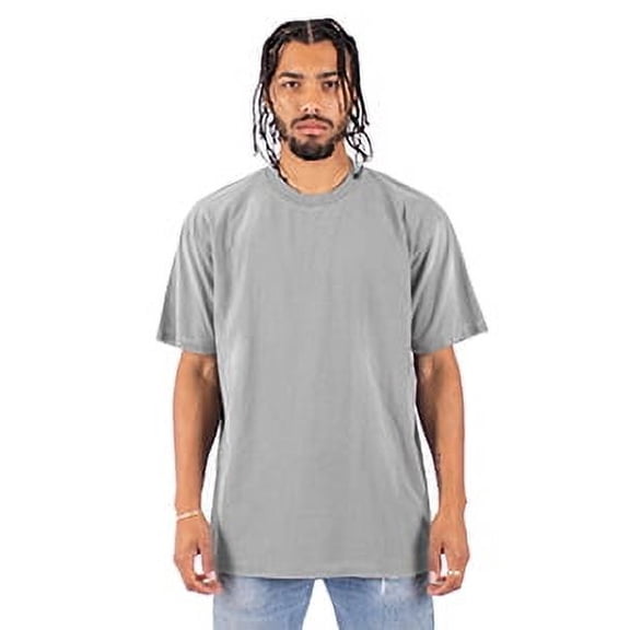 Garment-Dyed Crewneck T-Shirt - CEMENT - M