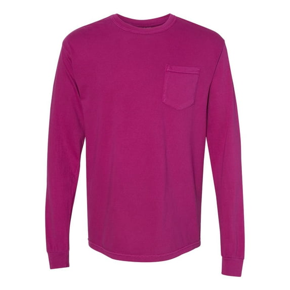 Garment-Dyed Heavyweight Long Sleeve Pocket T-Shirt Comfort Colors