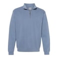 thumbnail image 1 of Garment-Dyed Quarter Zip Sweatshirt, Blue Jean - Extra Large, 1 of 1