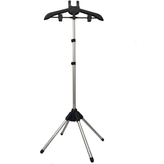 Garment Hanger/Drying Rack/Handheld Clothes Steamer Holder/Fabric Ironing Bracket/Pants Hanger/Telescopic Folding Hanger/Garment Accessories (black)