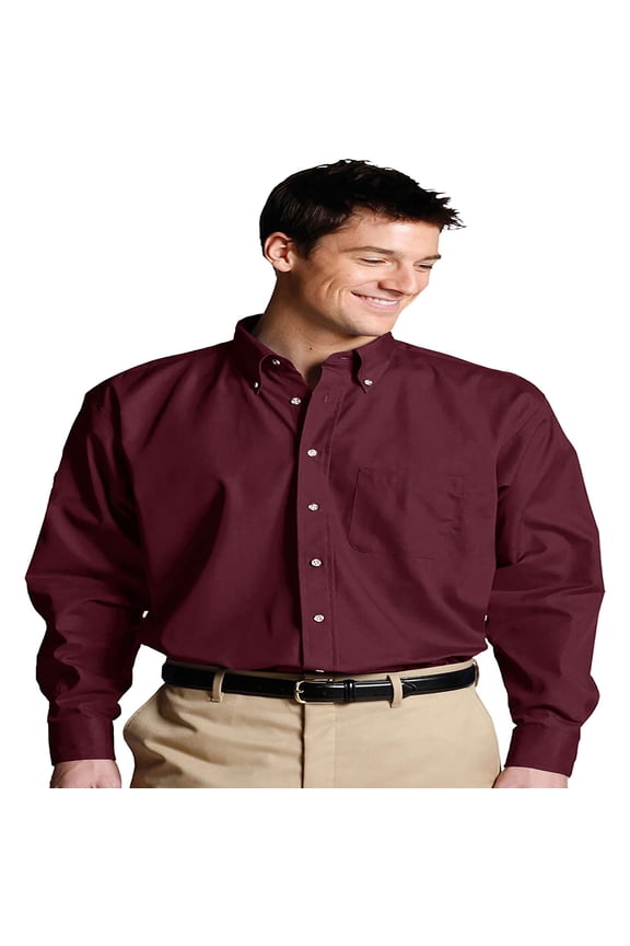 Garment Men's Long Sleeve Button Down Poplin Shirt, Style 1280