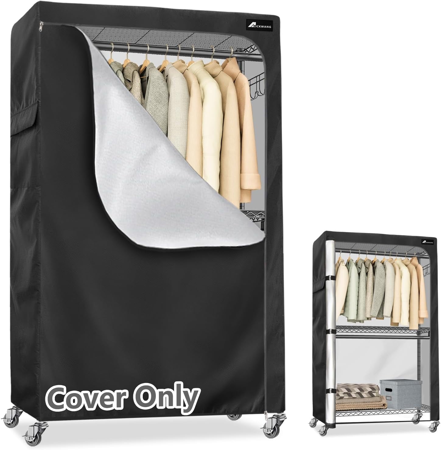Garment Rack Cover Only,600D Durable Dustproof Waterproof Clothing Rack ...
