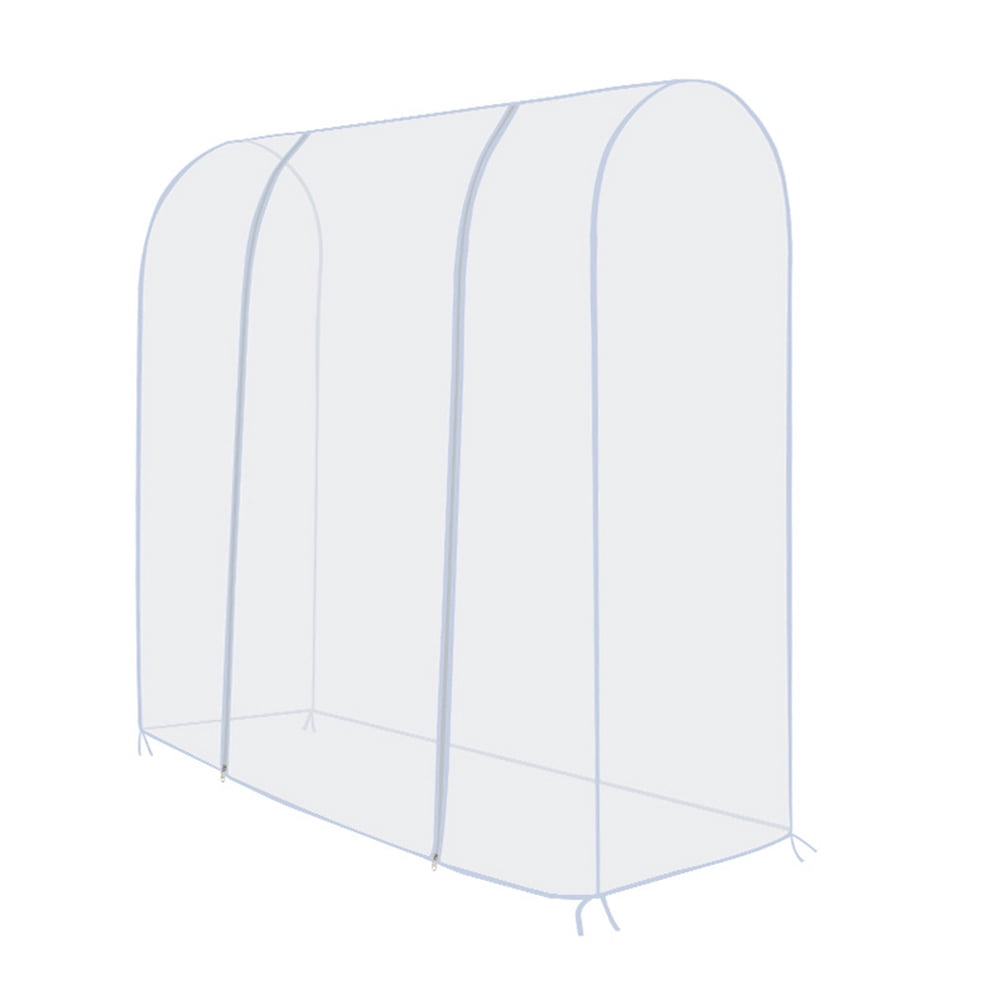 Clearn Rack Cover Garment Rack Cover Transparent Peva Rail Rack Cover Clear Zip Clothing ...