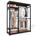 thumbnail image 1 of Garment Rack Freestanding Closet Organizer,Heavy-duty Wardrobe Closet with Shelves for Storage,Metal Clothing Rack for Bedroom, 1 of 7
