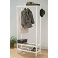 thumbnail image 1 of Garment Rack, White - Solid Pine Wood, 15mm Iro White, 1 of 1