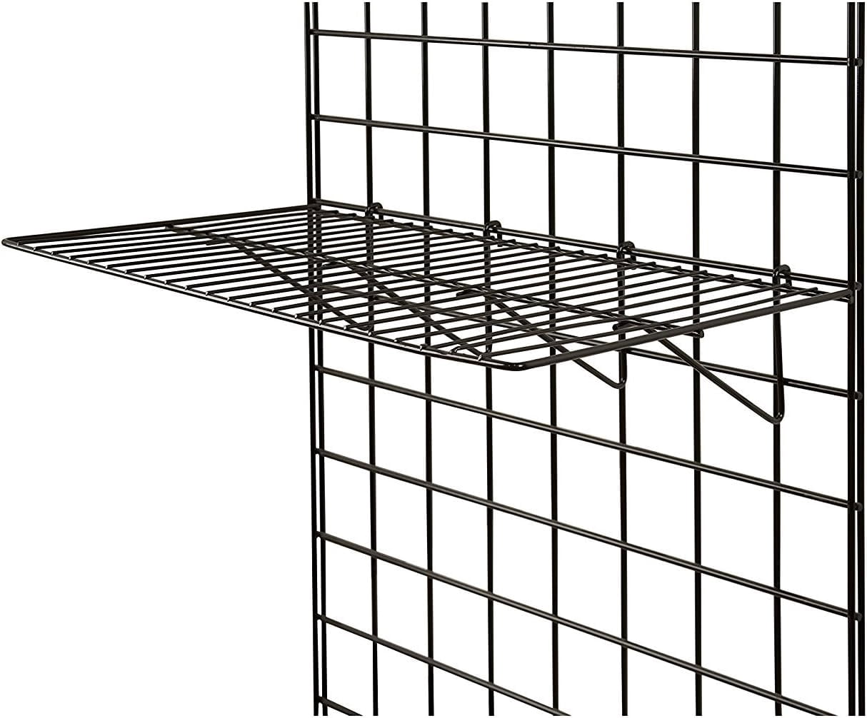Only Garment Racks BLK-2412 Grid Panel Display Shelf - - Clothing ...